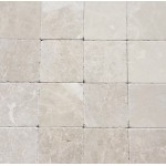 4x4 Crema Marfil Tumbled Marble Tile